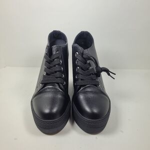 SATUKI Adult Women's Hidden Heel Wedges Lace up Casual Fa